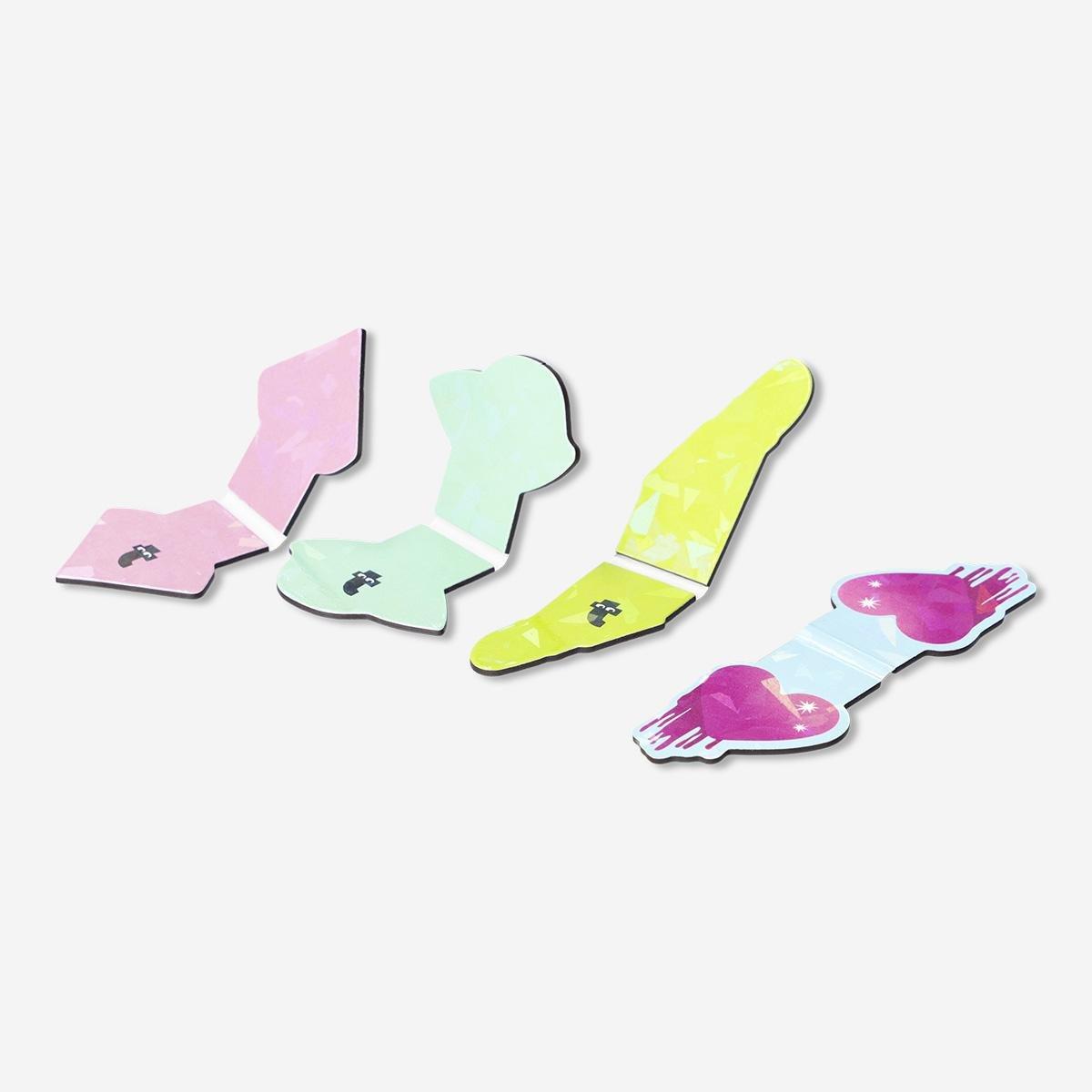 Multicolour Magnetic Bookmarks . 4 Pcs