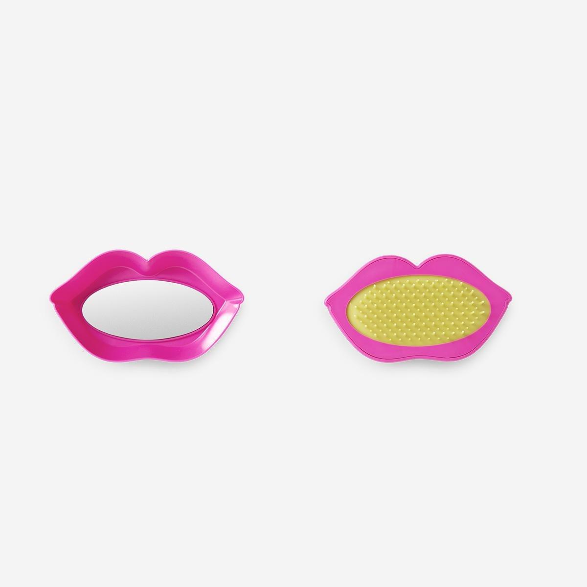 Pink Lip Shaped Hair Brush