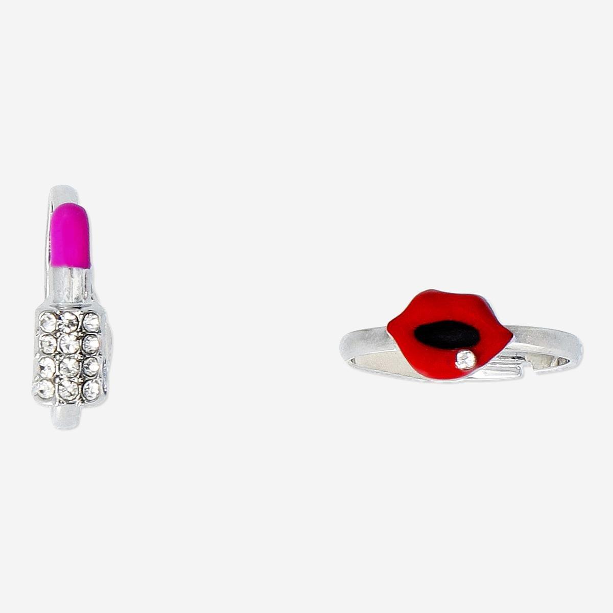 Silver Adjustable Rings . 2 Pcs