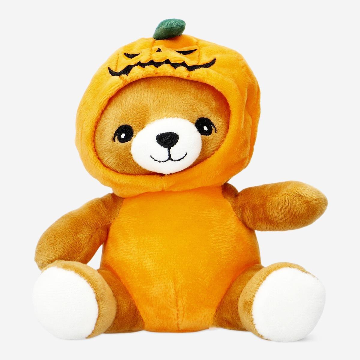 Orange Teddy In Pumpkin Costume