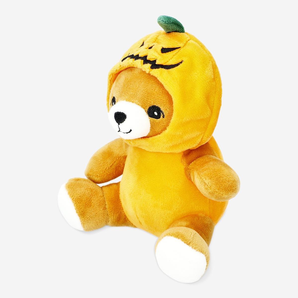 Orange Teddy In Pumpkin Costume