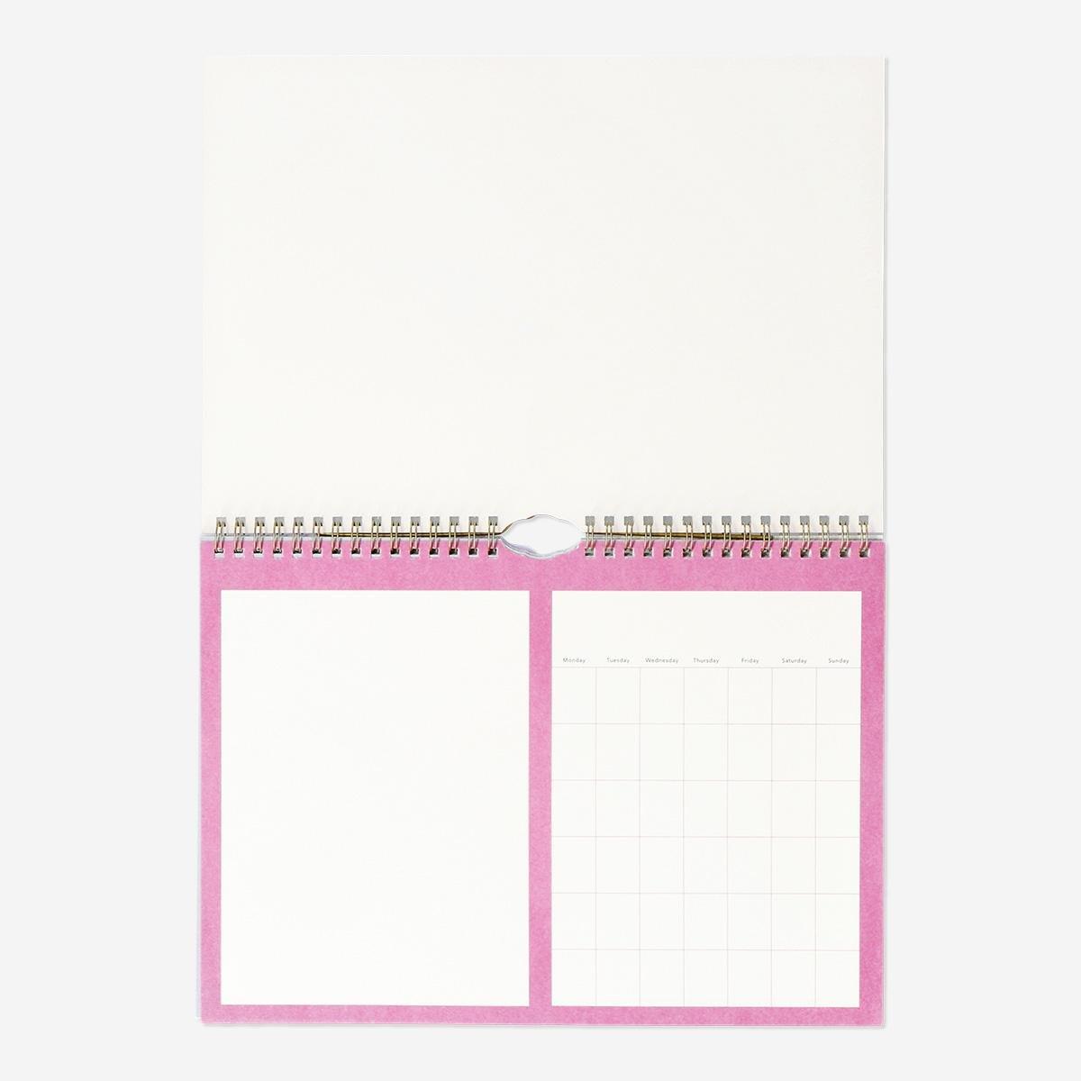 Multicolour drawings monthly calendar