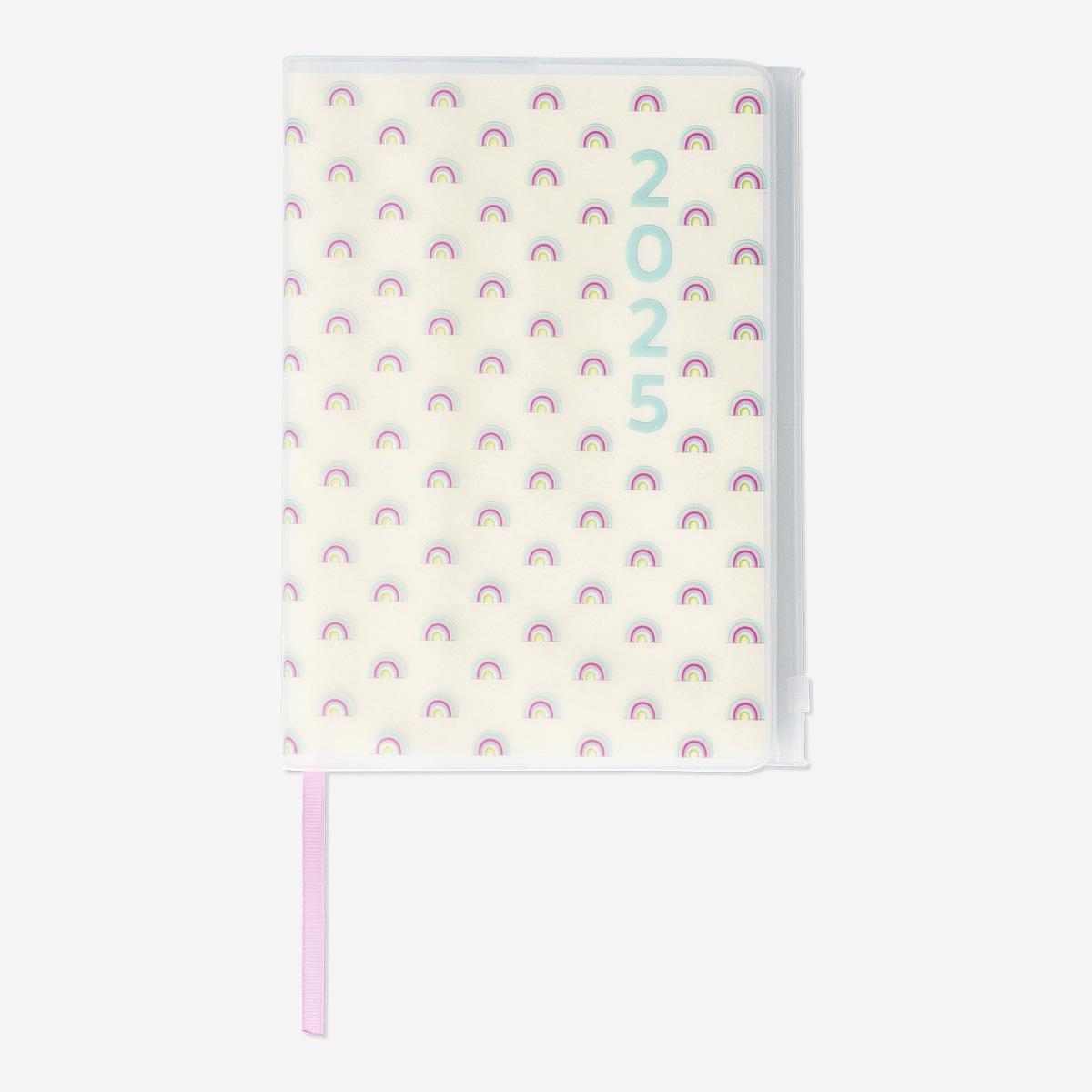 Multicolour rainbows A5 daily diary - English