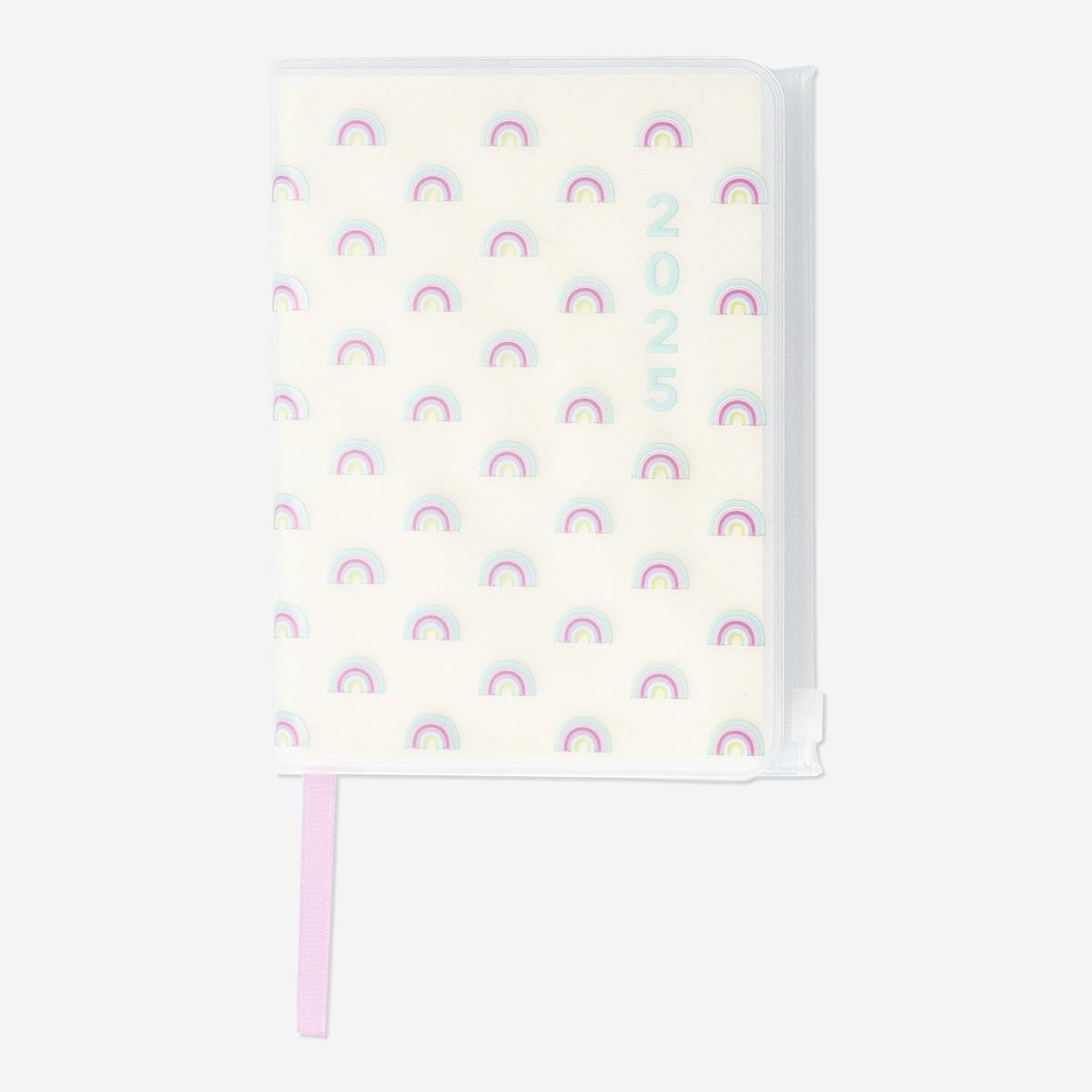 Multicolour rainbows A6 daily diary - English