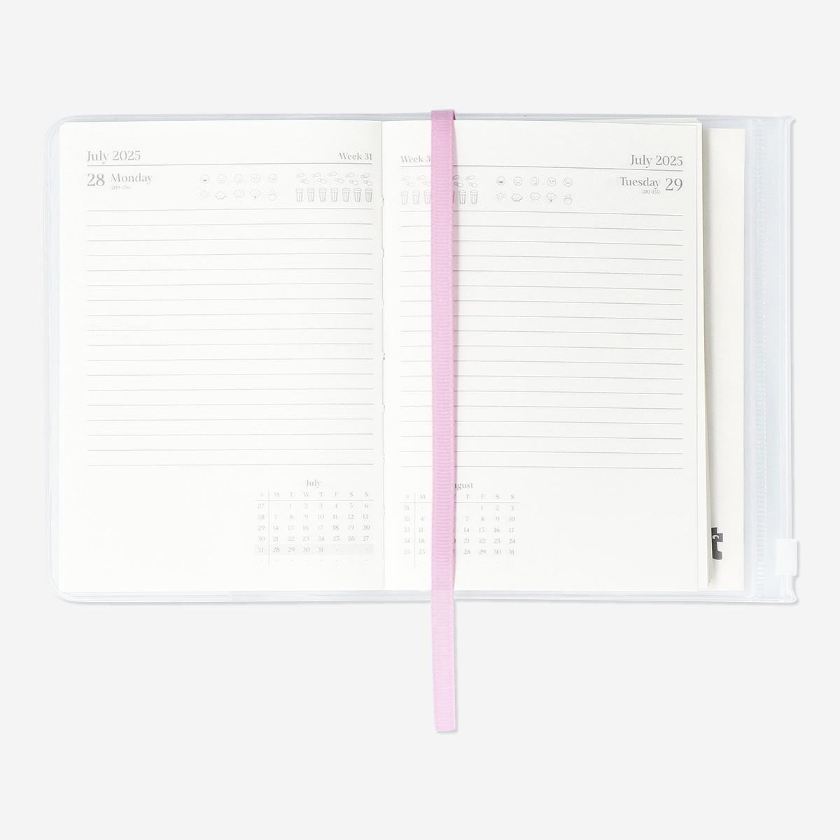 Multicolour rainbows A6 daily diary - English