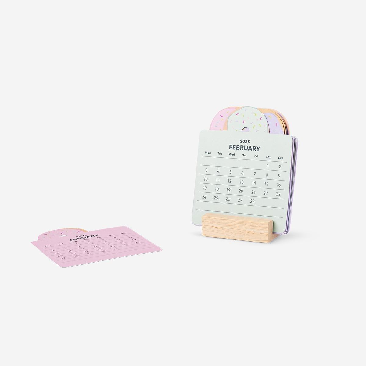 Multicolour donut desk calendar - English