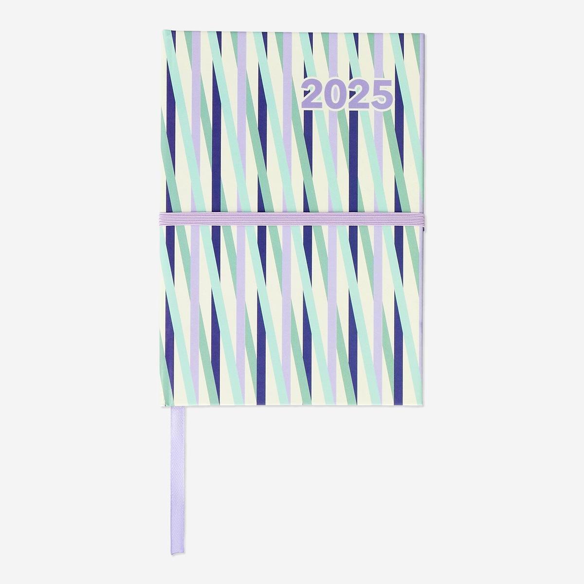 Multicolour striped weekly diary b6 - English