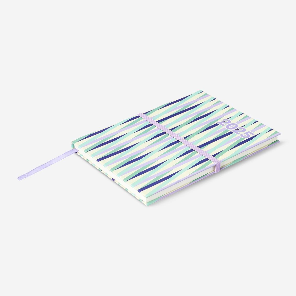 Multicolour striped weekly diary b6 - English