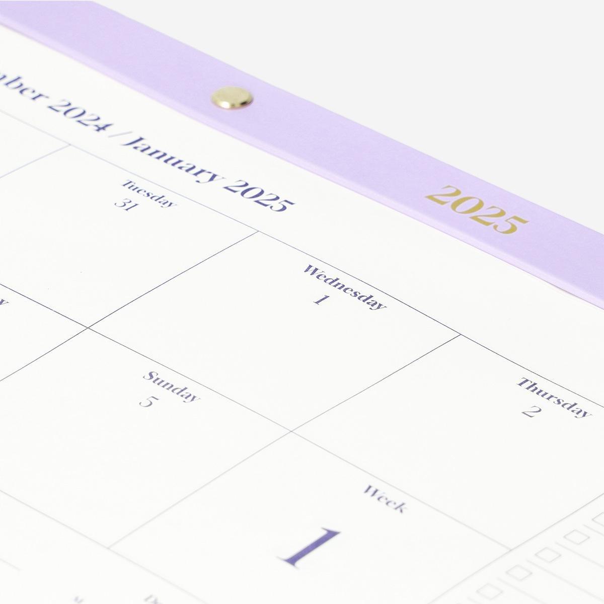 Purple weekly planner - English