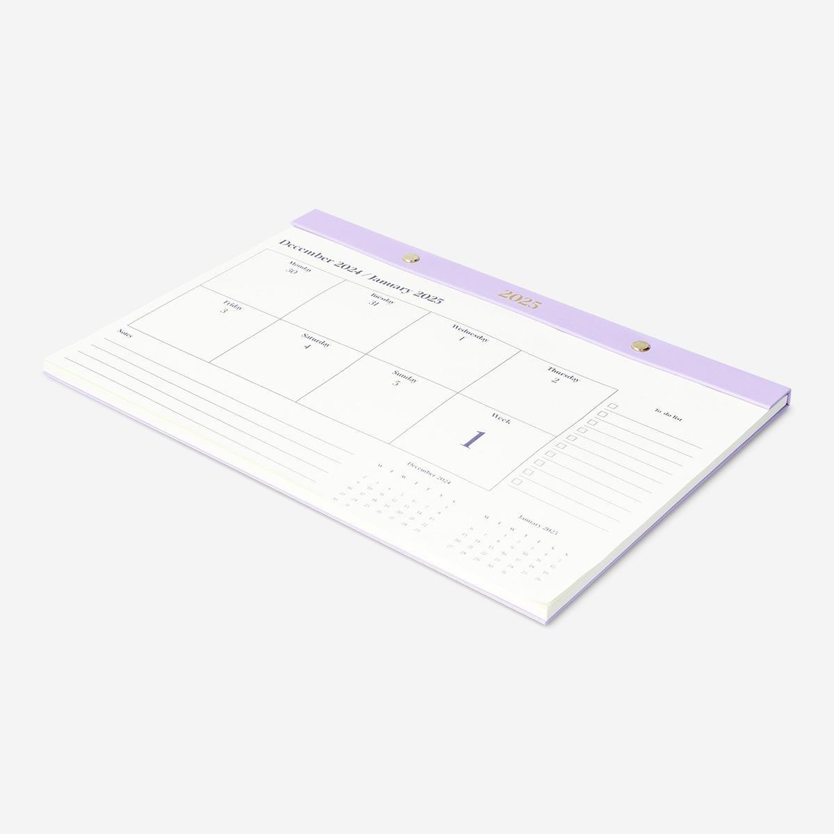 Purple weekly planner - English