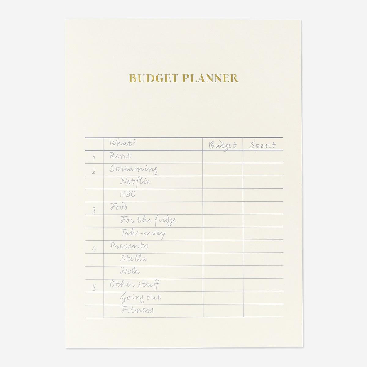 Multicolour budget planner A5 - English
