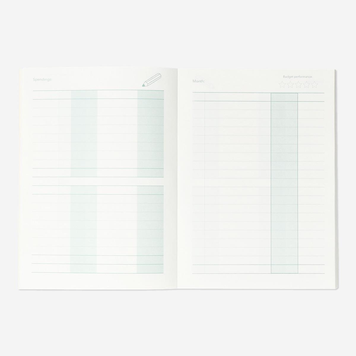 Multicolour budget planner A5 - English