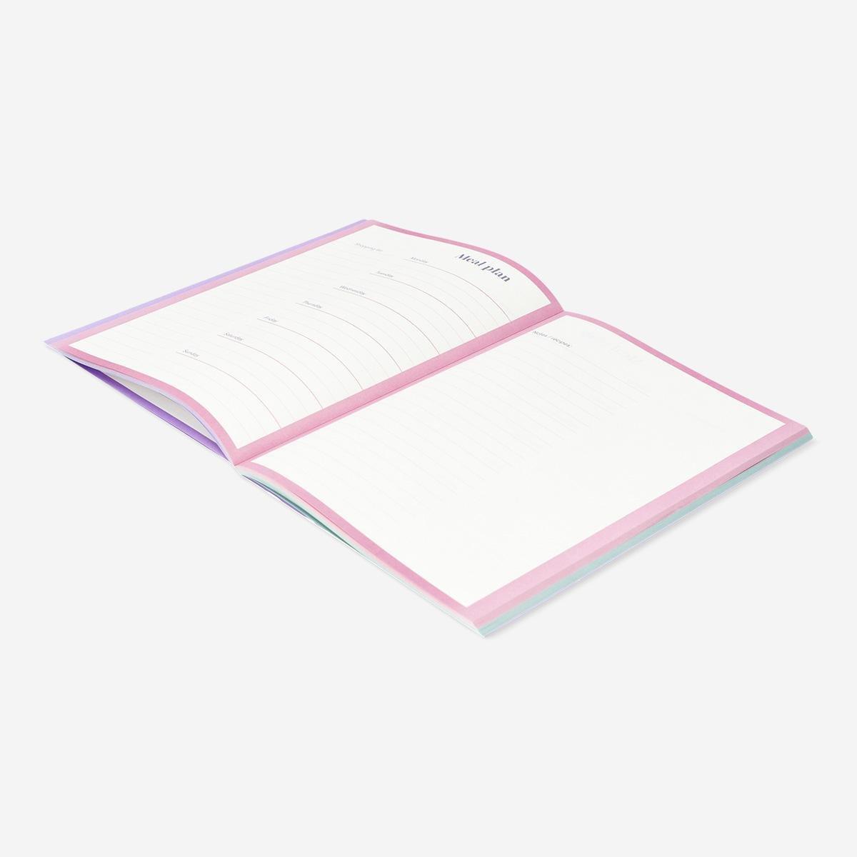 Purple meal planner A5 - English