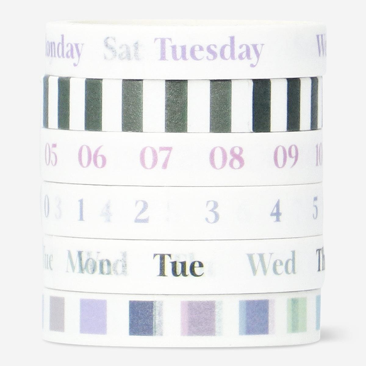 Multicolour planning paper tape