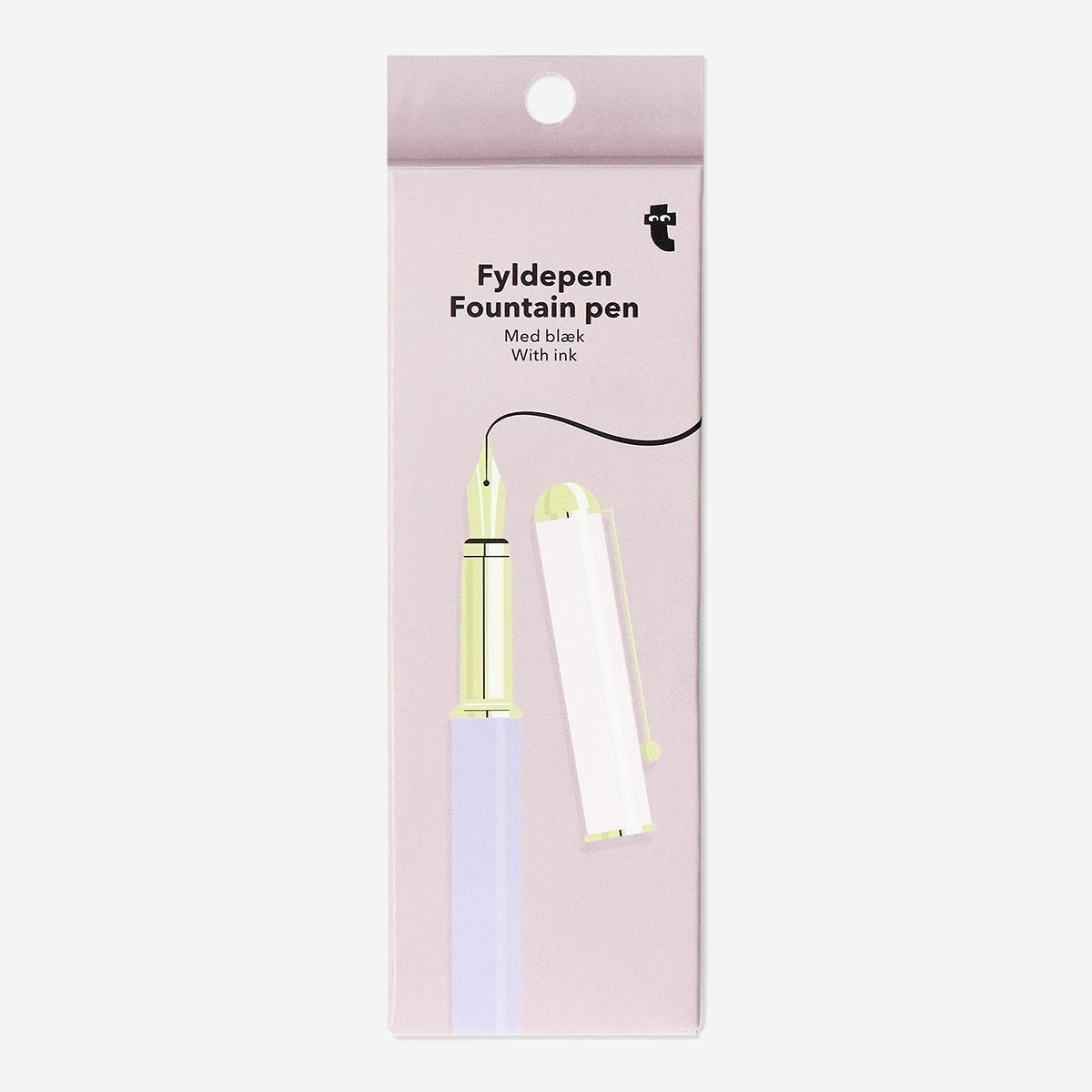 Multicolour fountain pen with ink