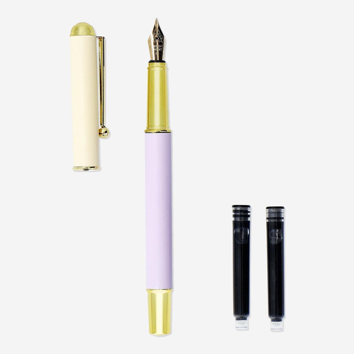 Multicolour fountain pen with ink