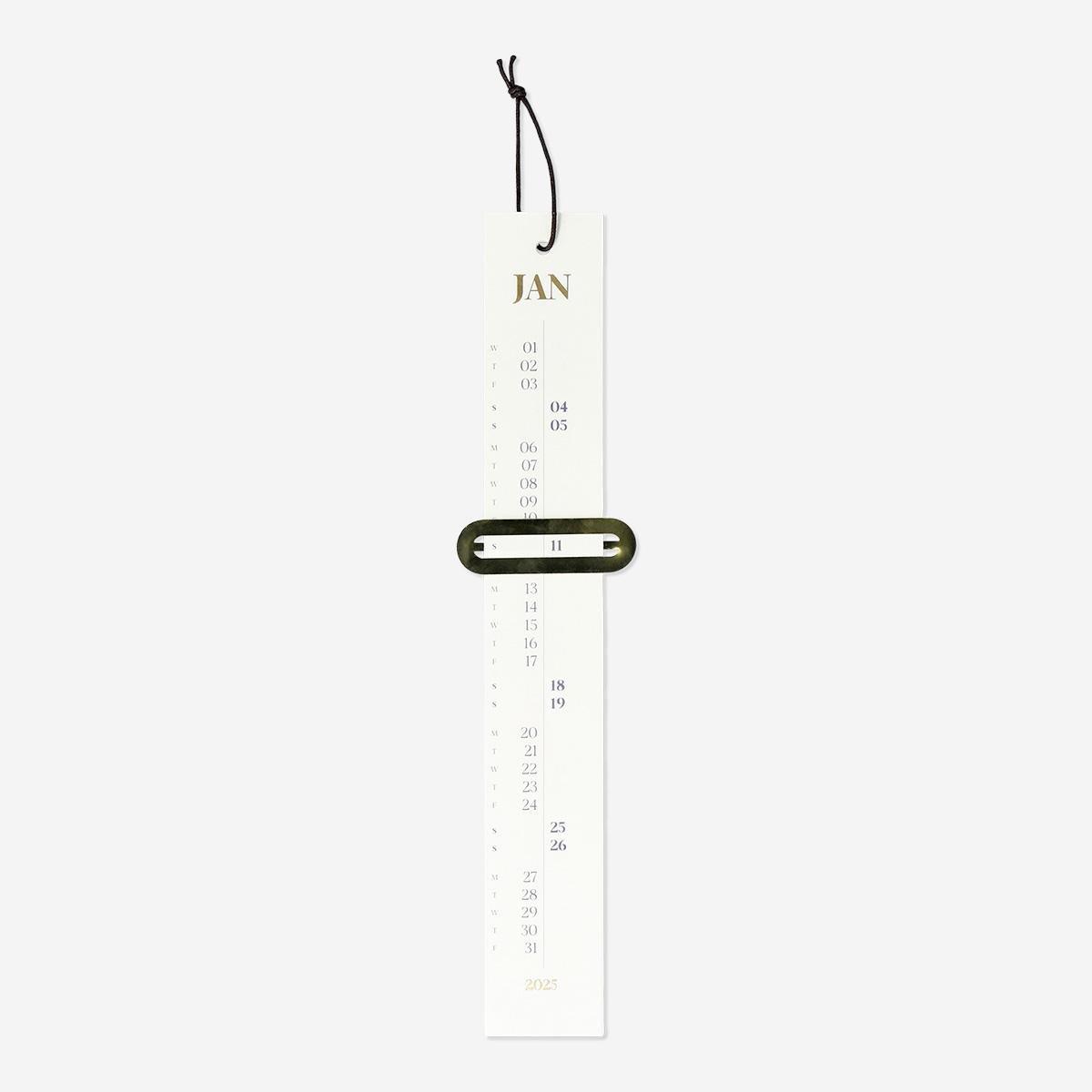 Multicolour metal marker monthly calendar