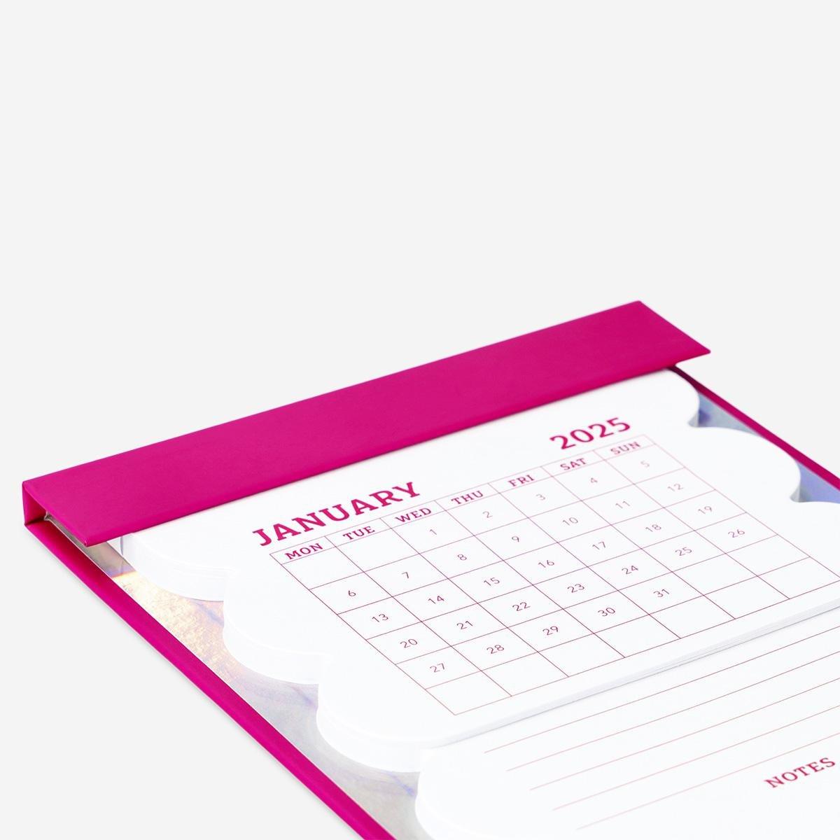 Multicolour scalloped monthly calendar