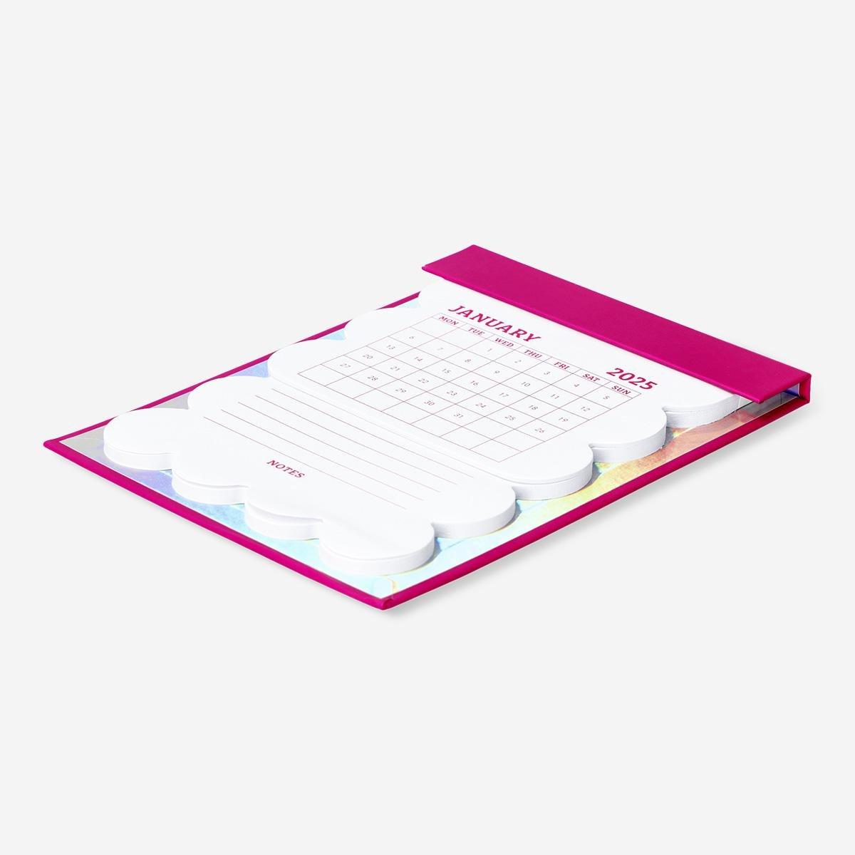 Multicolour scalloped monthly calendar