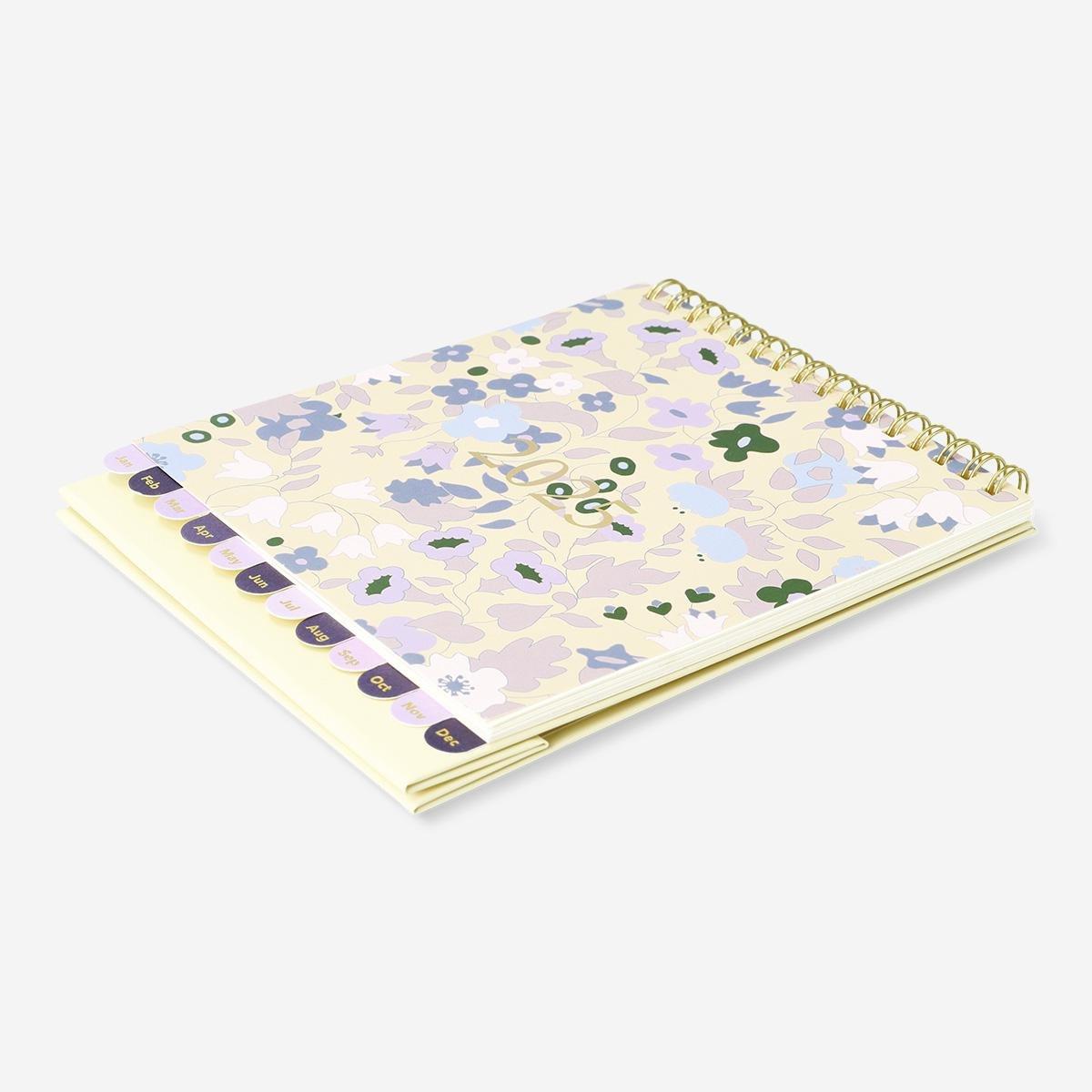 Multicolour floral desk calendar - English
