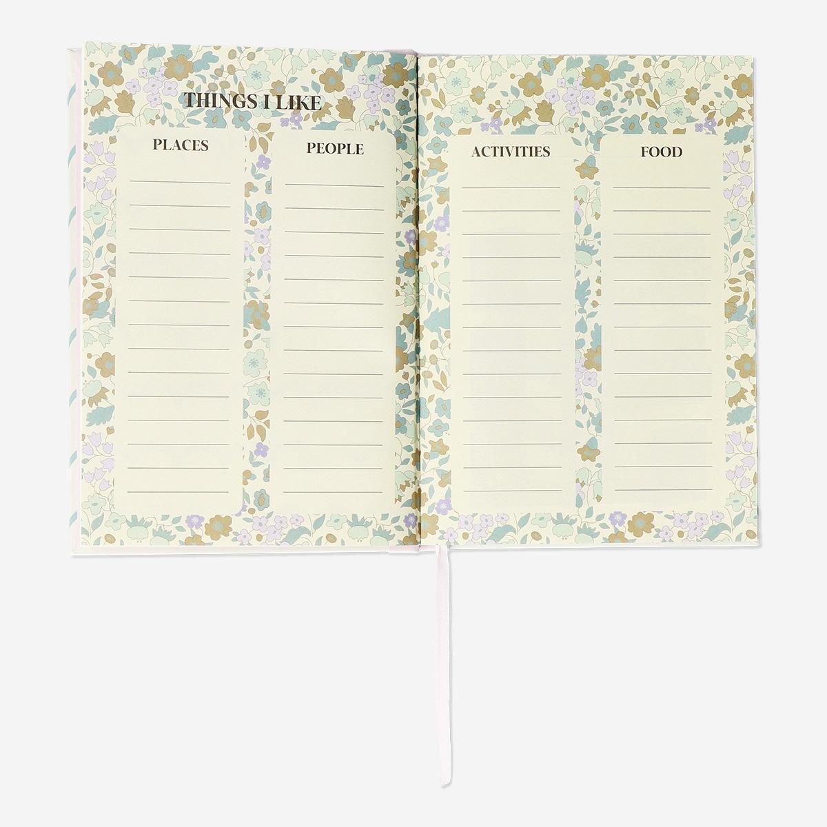 Multicolour scalloped life planner