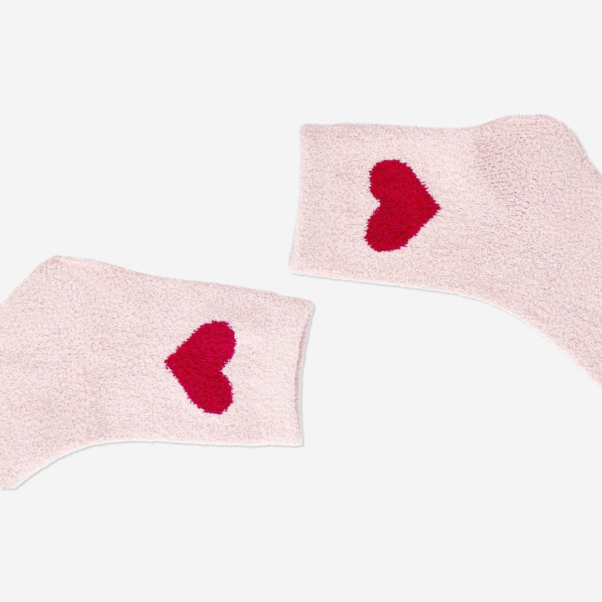 Pink Soft Printed Socks
