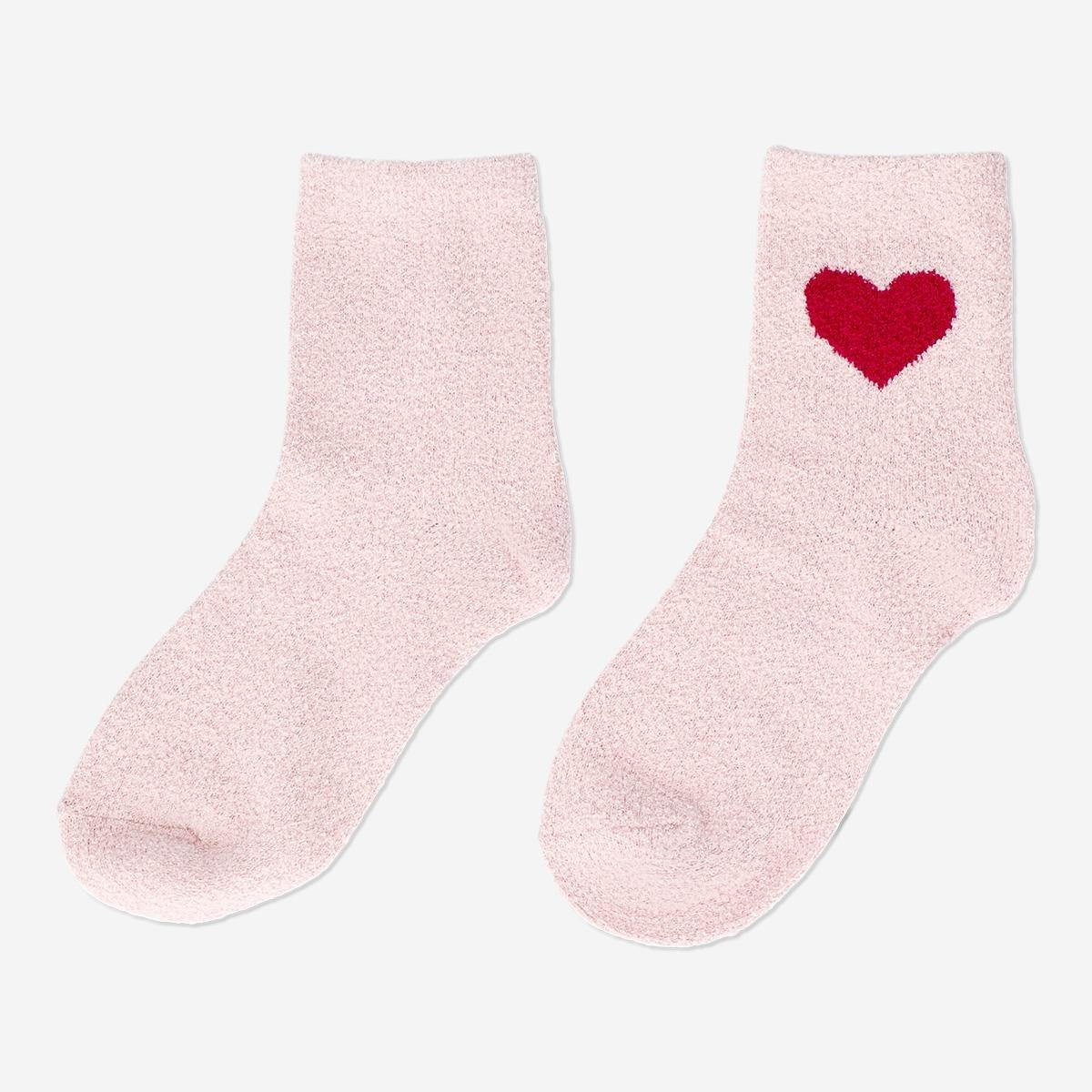 Pink Soft Printed Socks