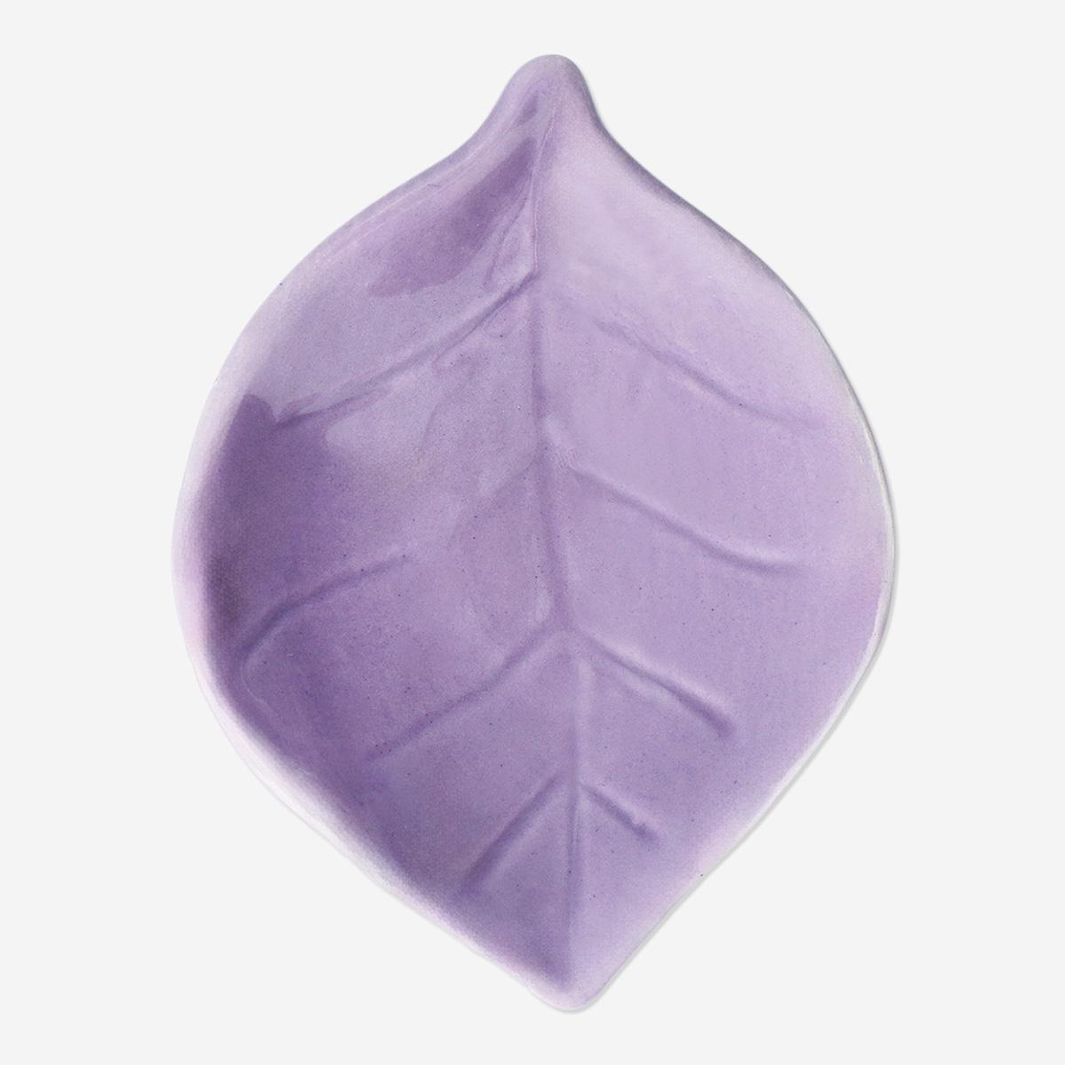 Purple Leaf-Shaped Dish