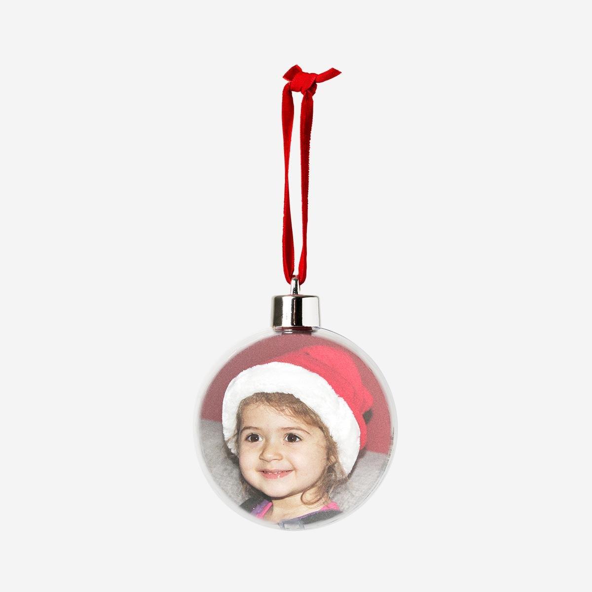 Multicolour Diy Christmas Bauble - Insert Your Own Picture