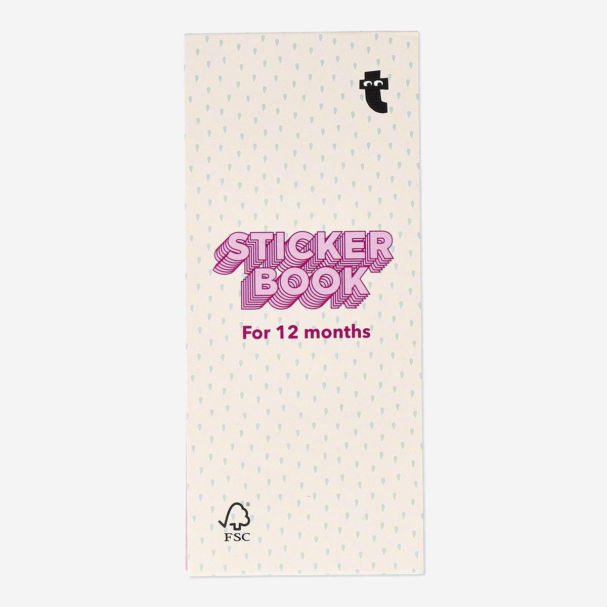 Multicolour calendar sticker book - English