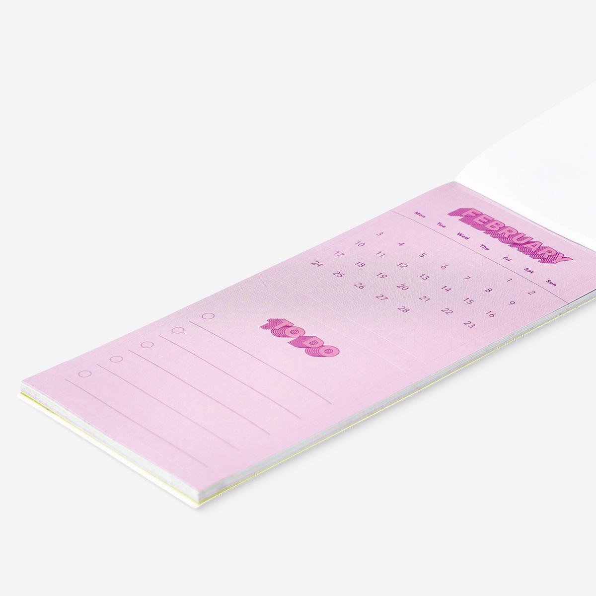 Multicolour calendar sticker book - English