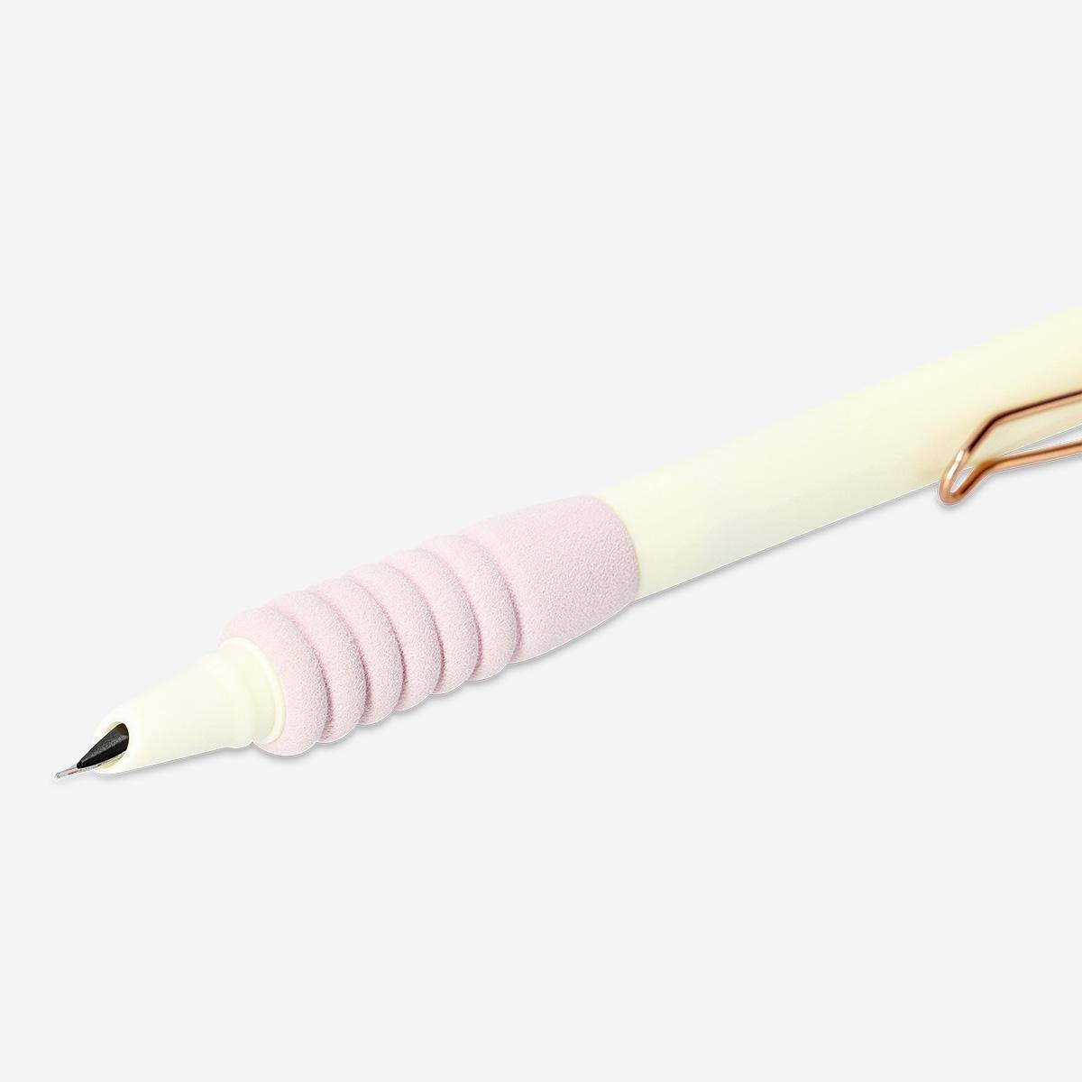 Pink fountain pen with ink