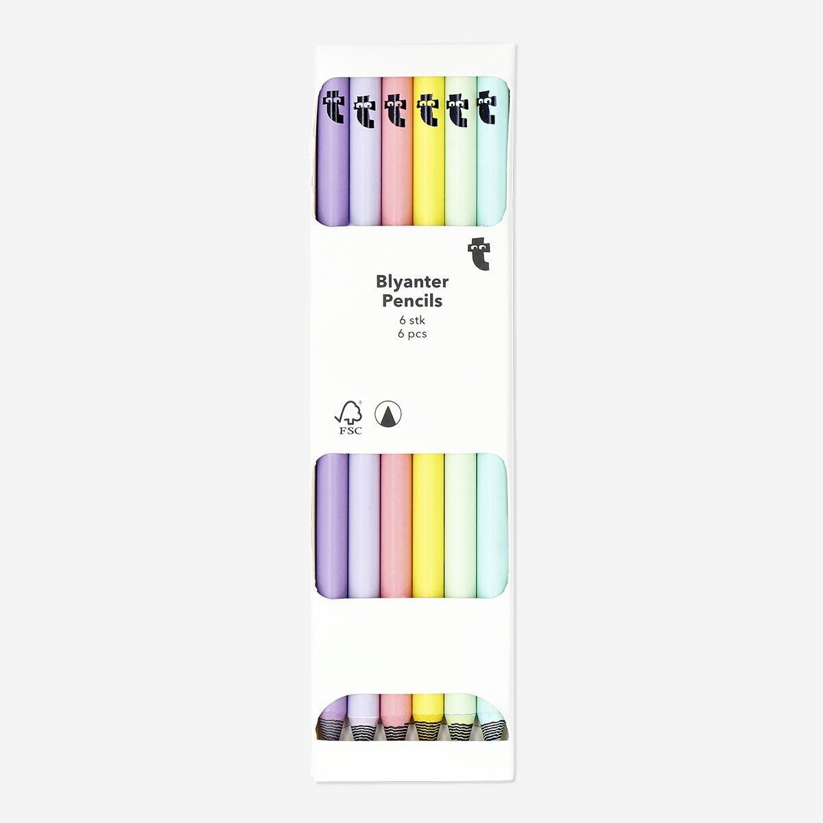 Multicolour pencils set, 6 pcs