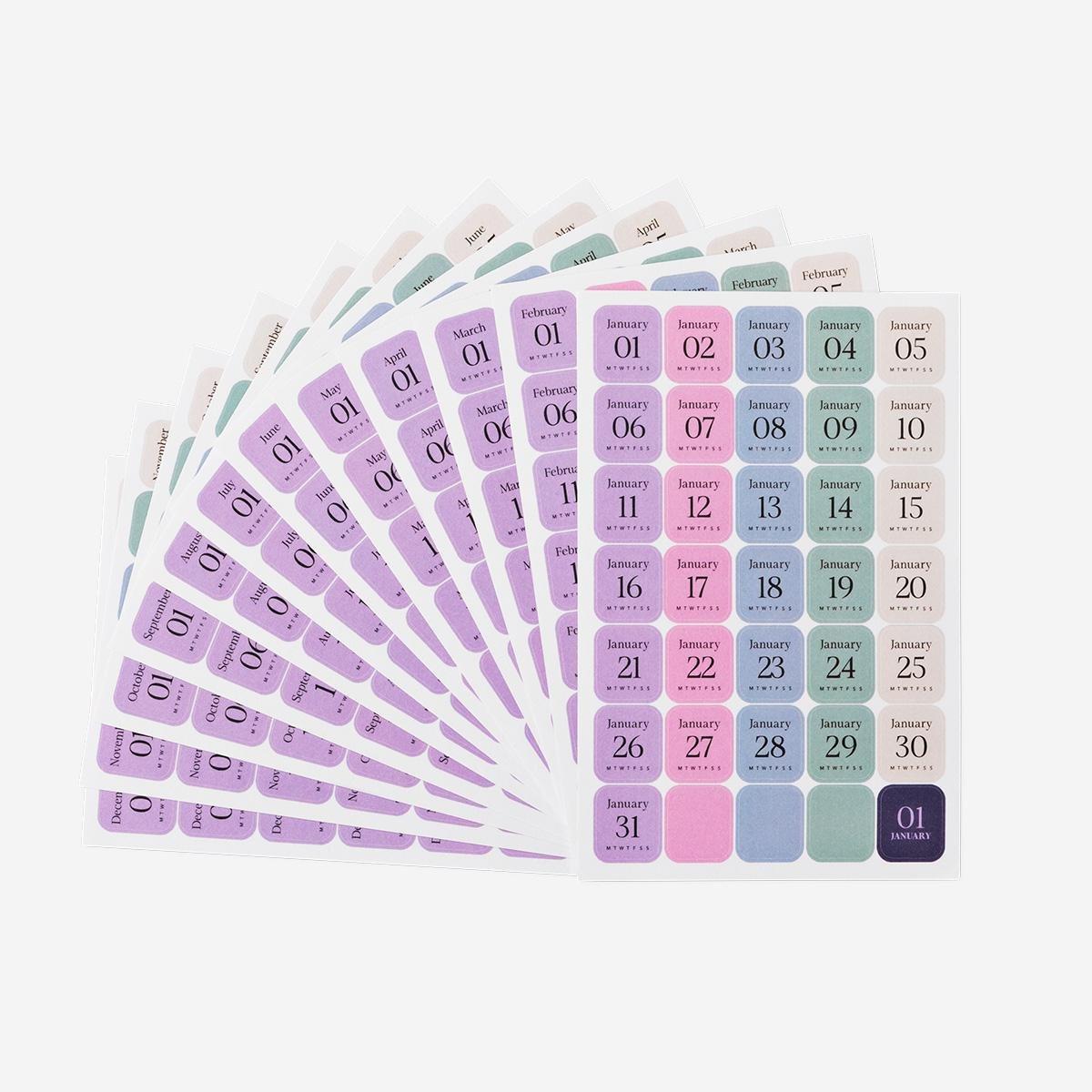 Multicolour daily stickers - 420 pcs