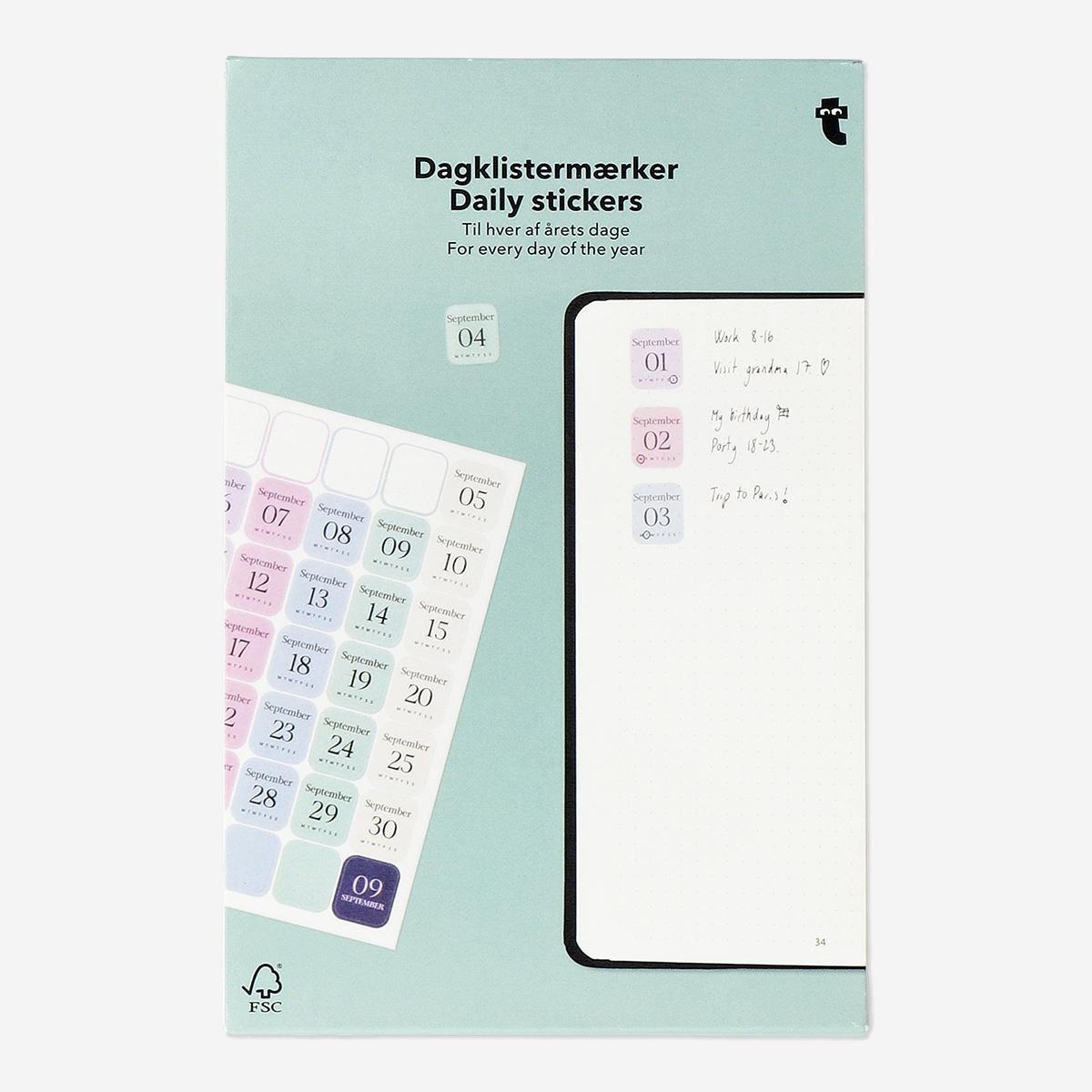 Multicolour daily stickers - 420 pcs