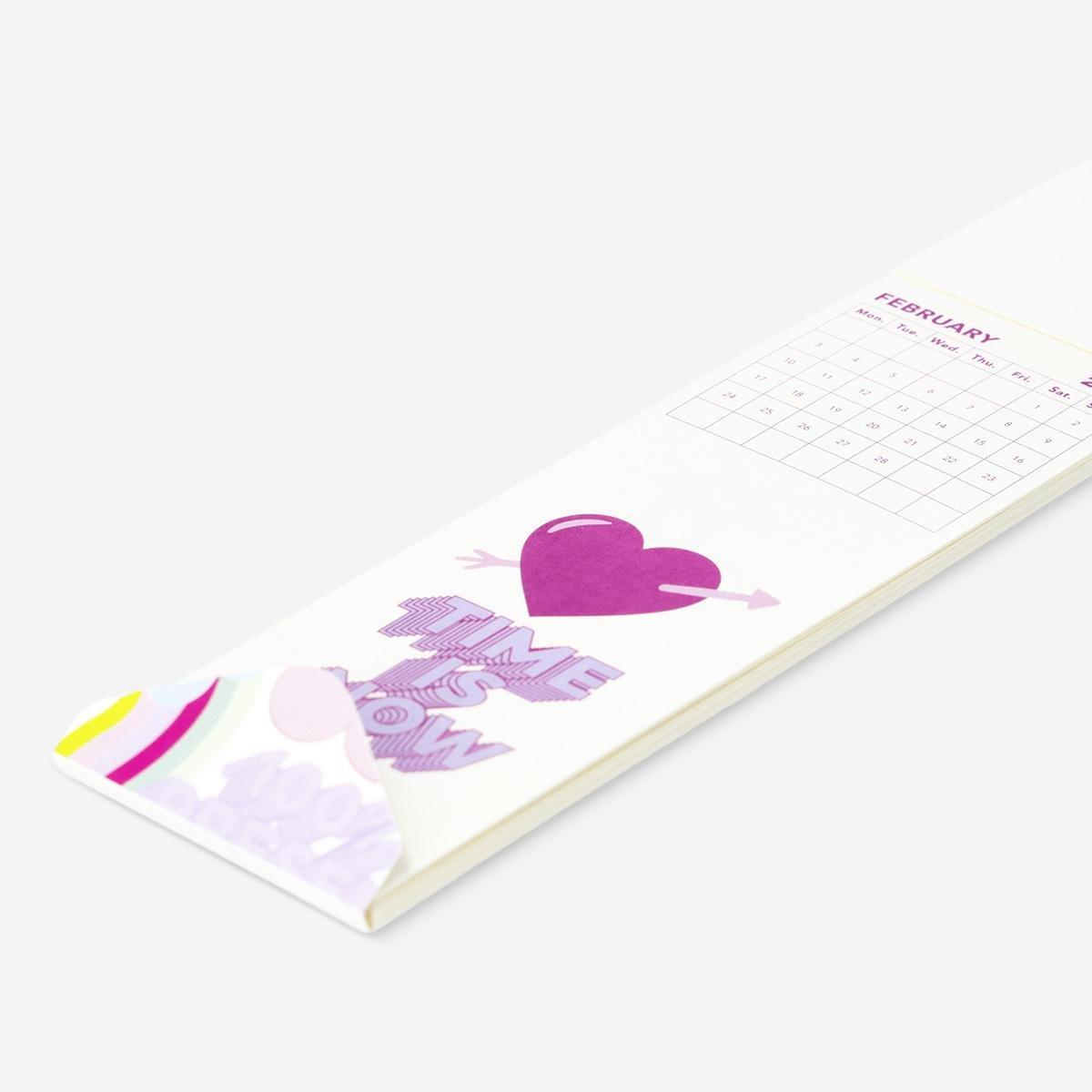 Multicolour calendar bookmarks - English