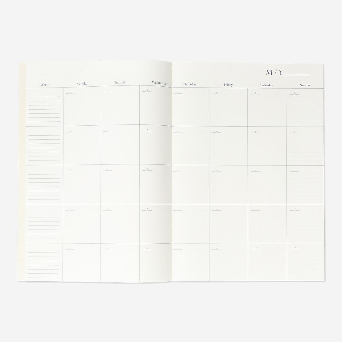 Multicolour floral weekly diary - English