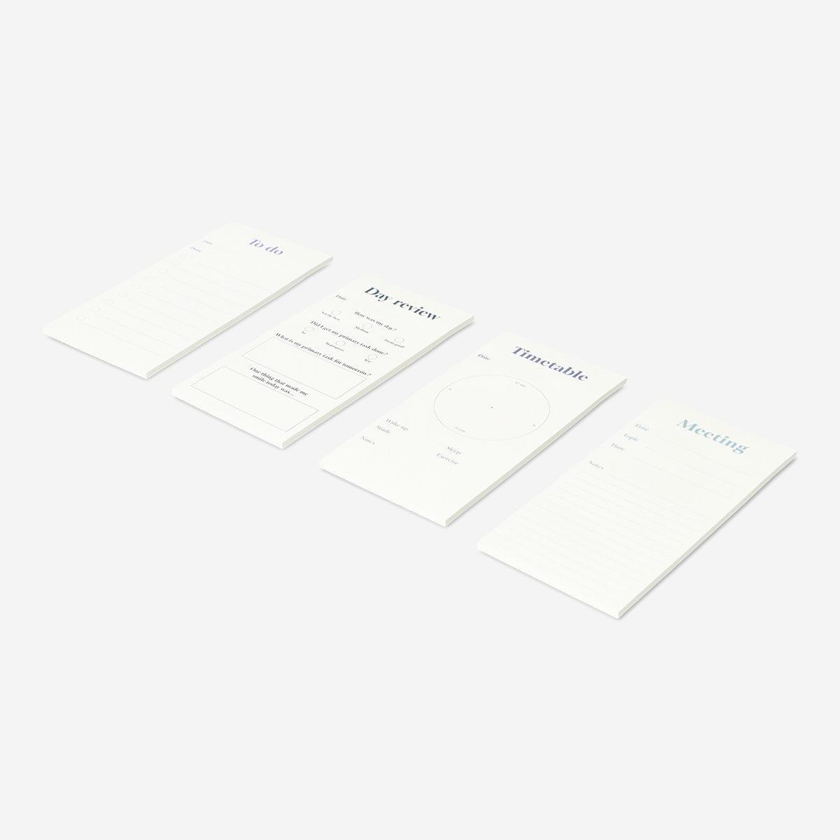 Multicolour planner pads in English - 4 pcs
