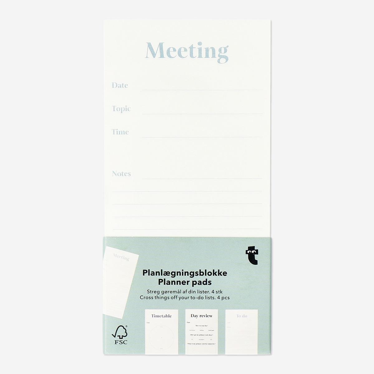 Multicolour planner pads in English - 4 pcs