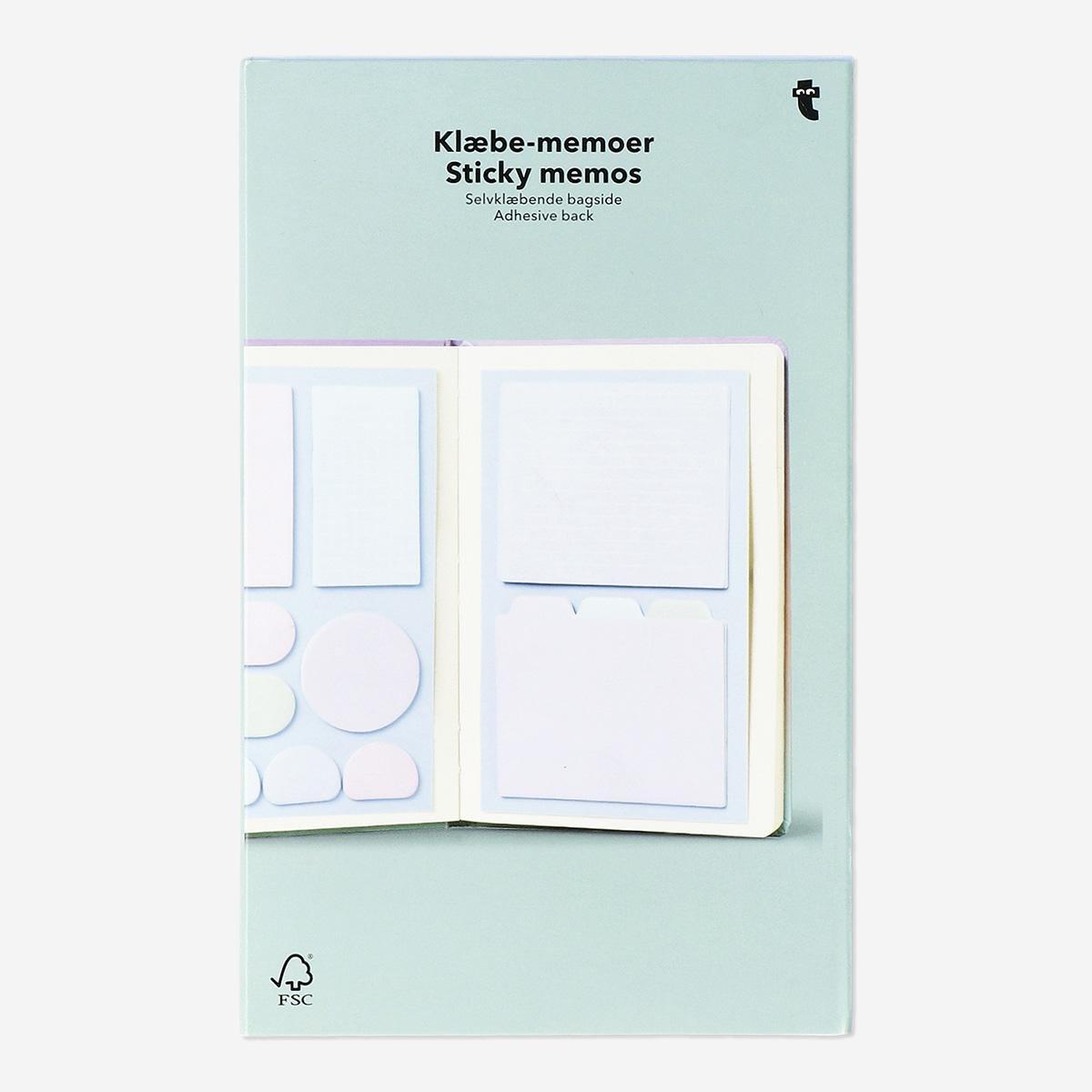 Multicolour sticky memos