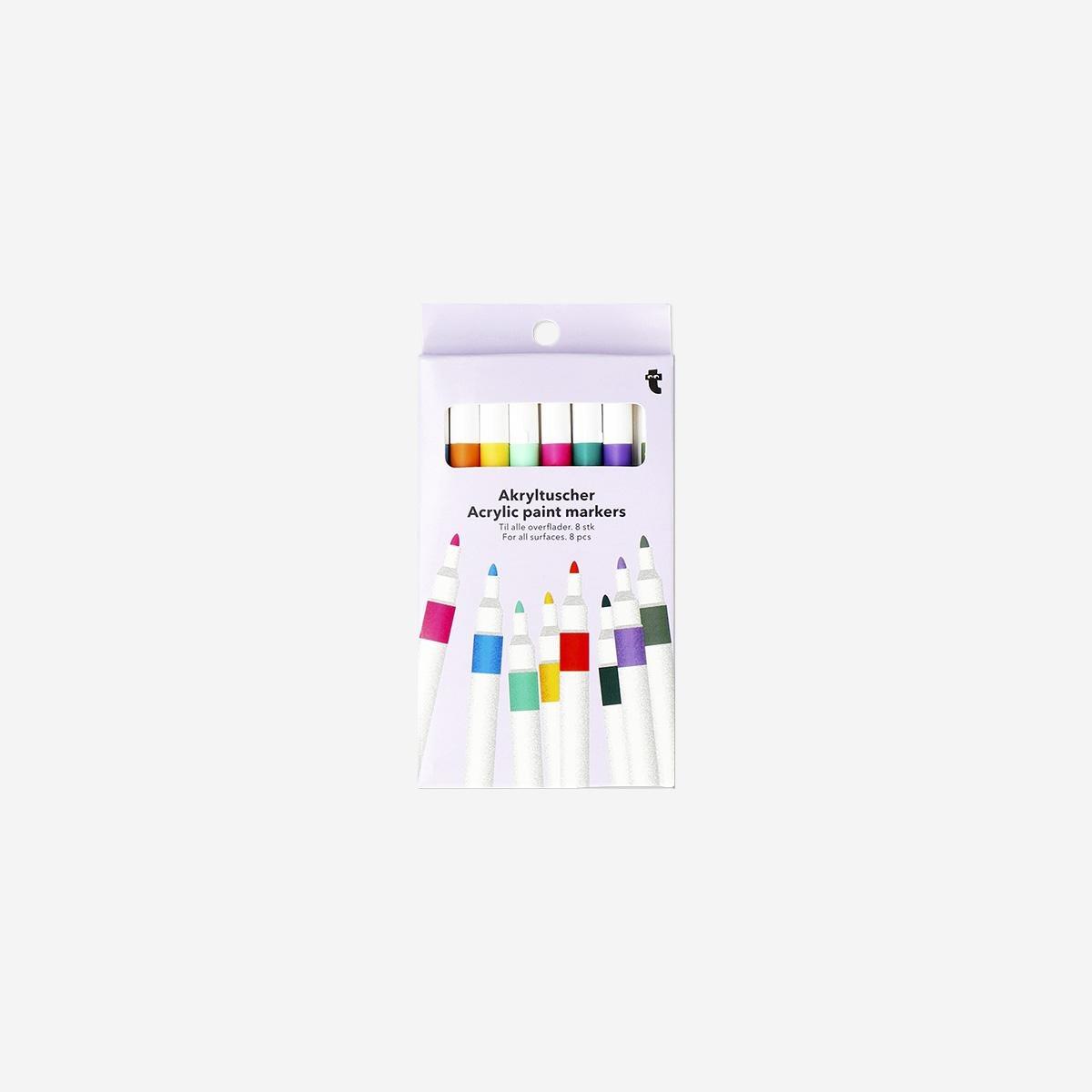 Multicolour Acrylic Markers For Glass And Ceramics - 12 Pcs