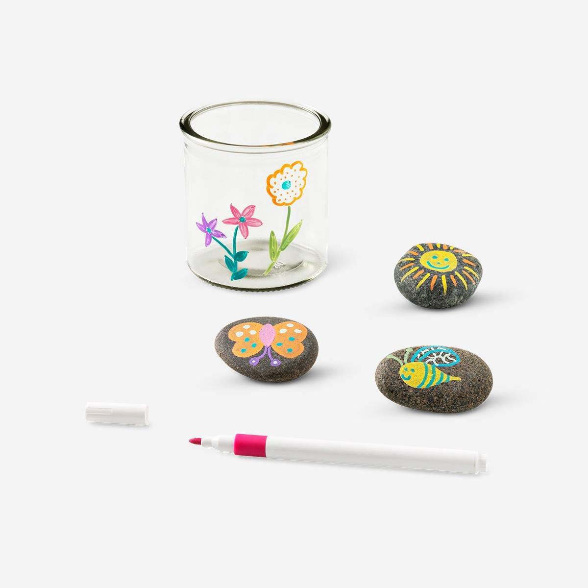 Multicolour Acrylic Markers For Glass And Ceramics - 12 Pcs