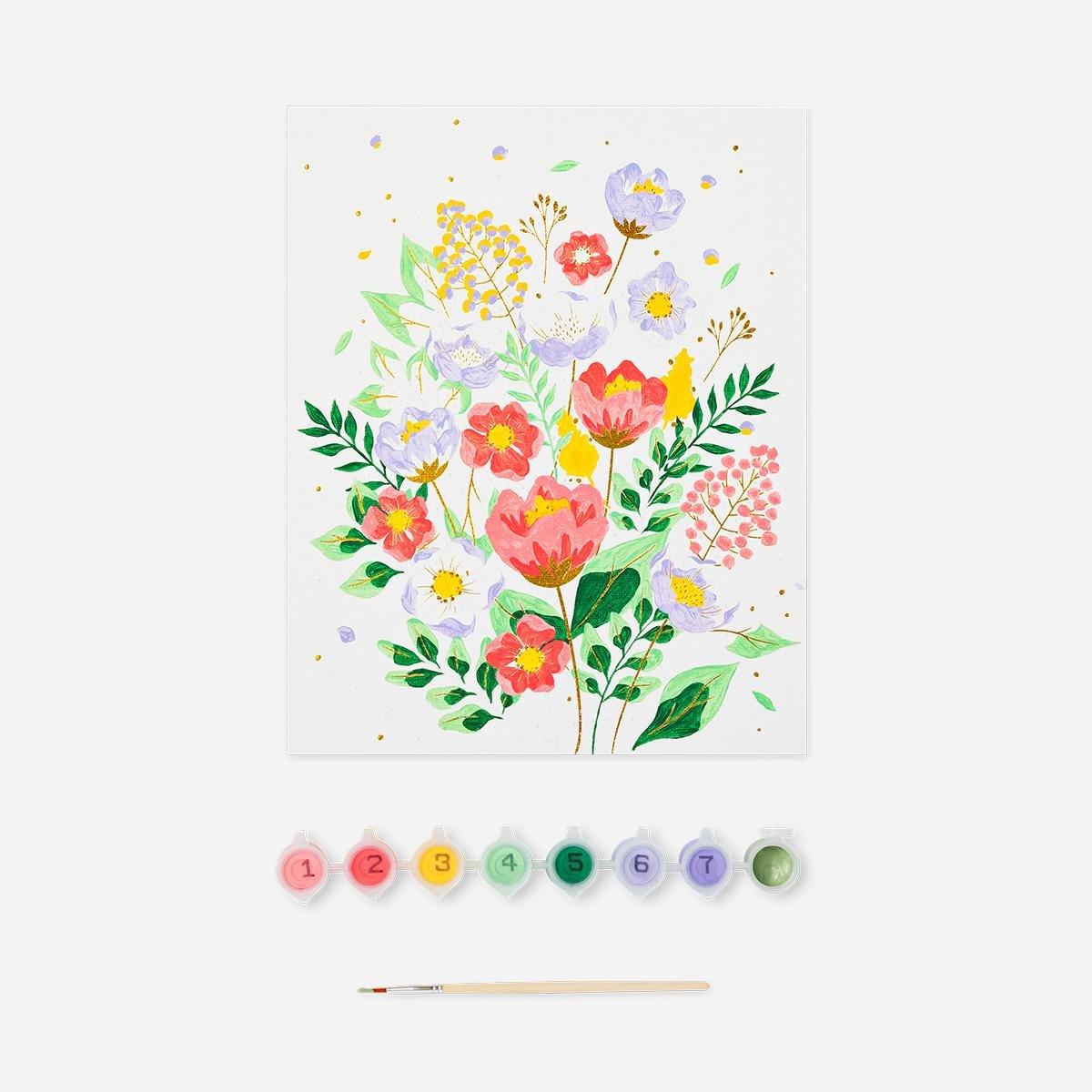 Multicolour paint by numbers painting kit