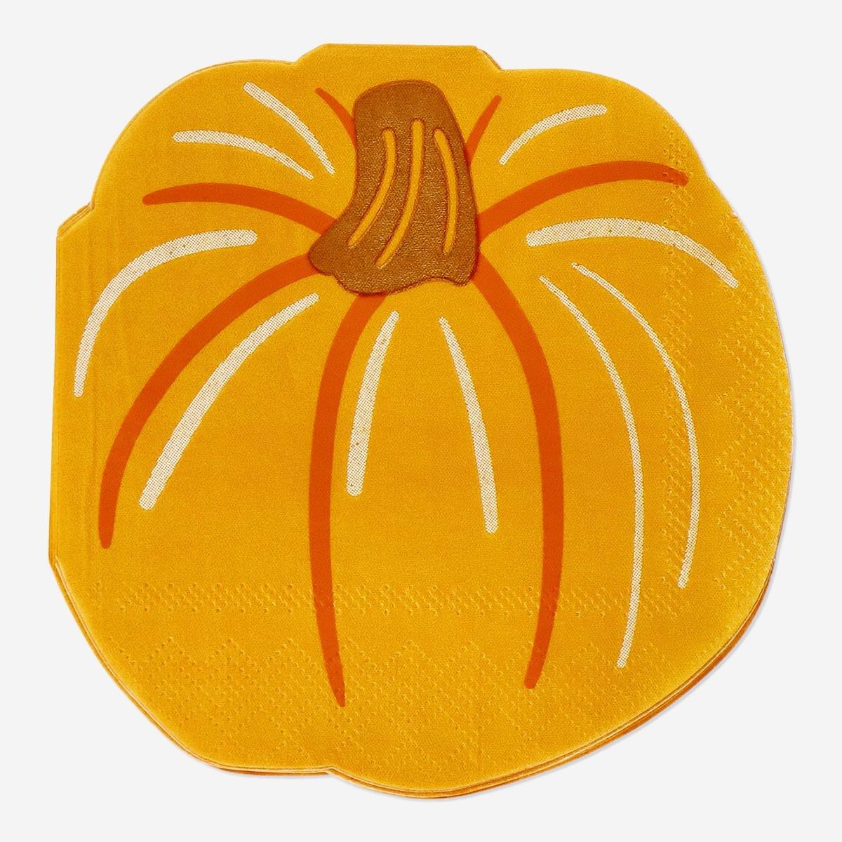 Orange Pumpkin Napkins. 15Pcs