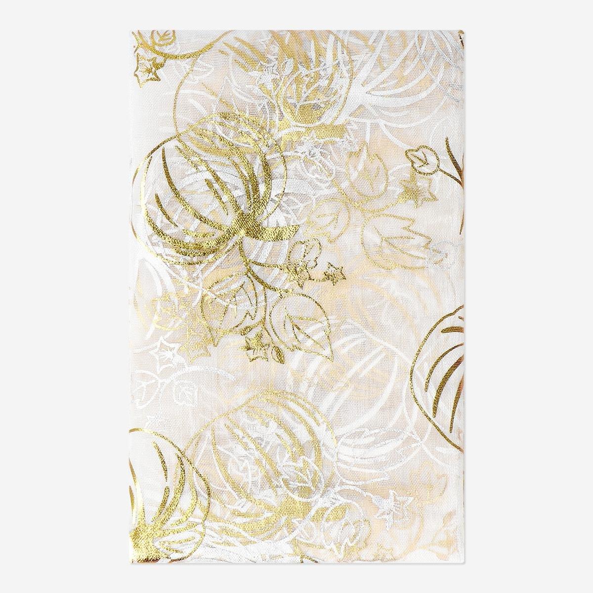 White Autumn Table Runner