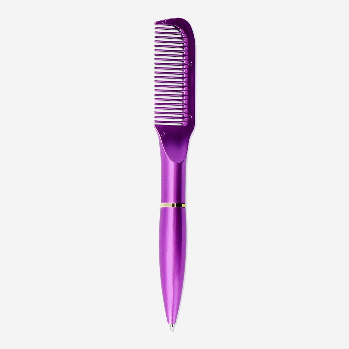Pink Ballpoint Pen With Comb