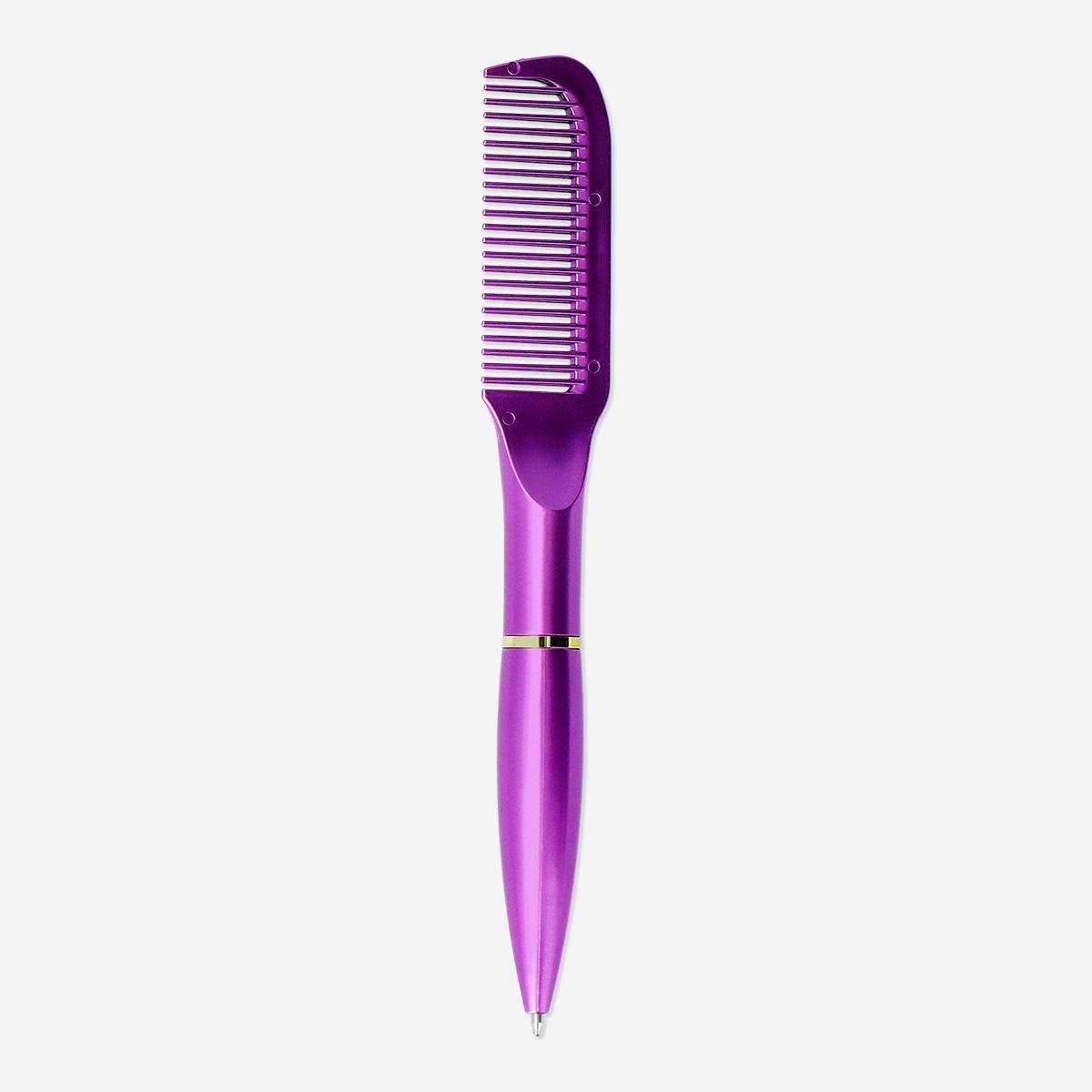 Pink Ballpoint Pen With Comb