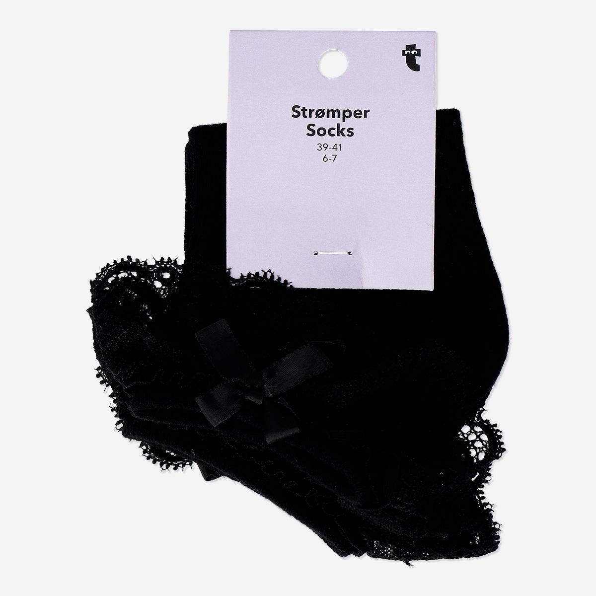 Black Gothic Design Socks - Size 39/41