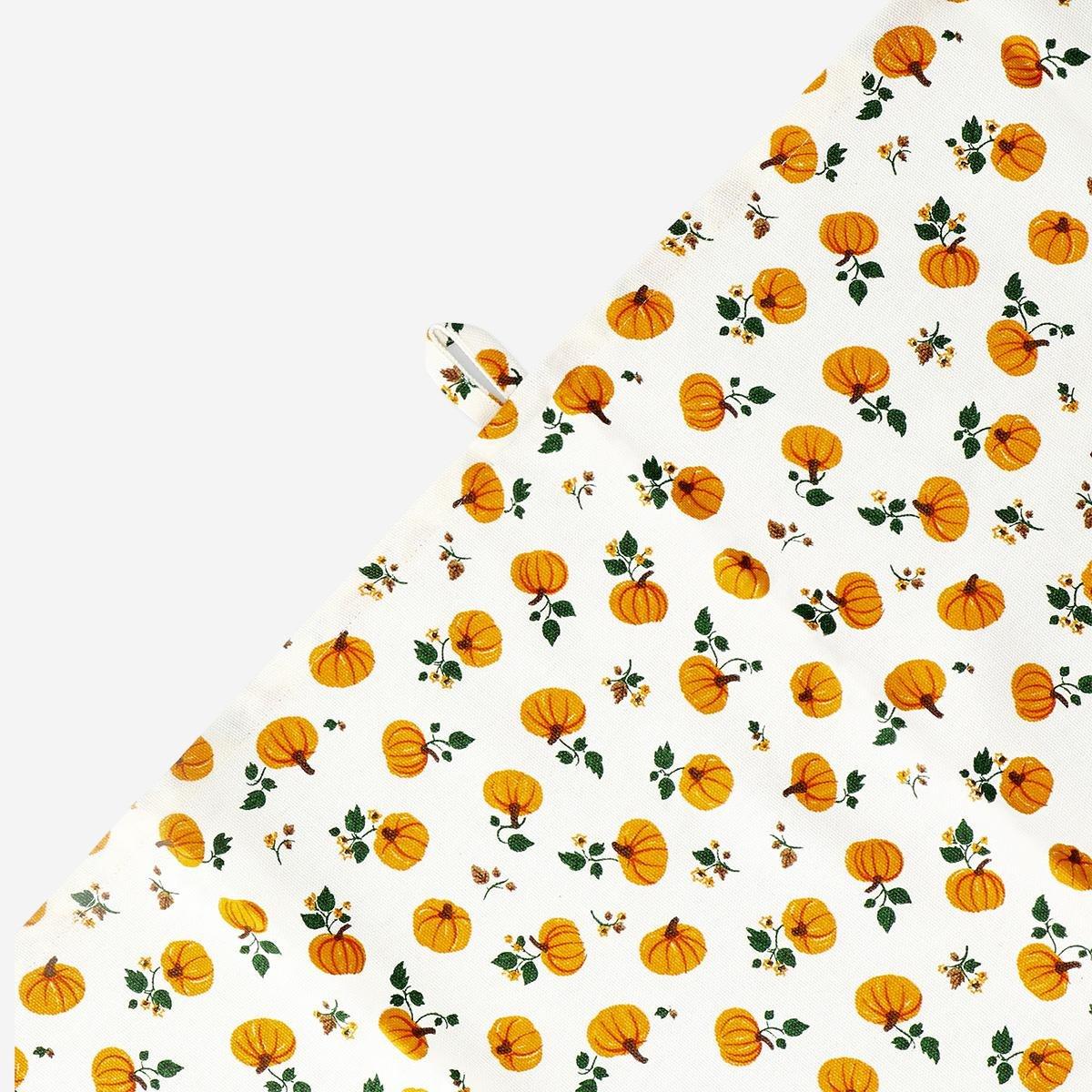 Orange Pumpkin Tea Towel