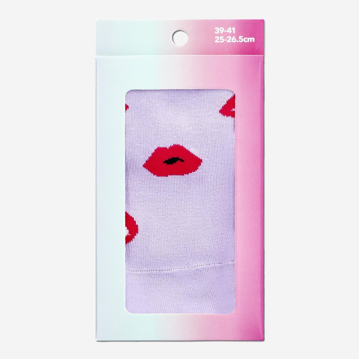 Pink Printed Anti-Slip Socks
